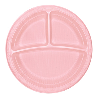 26cm 3 SECTION SOUP PLATE (PP - COLORED)