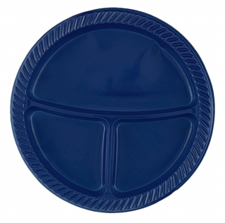 26cm 3 SECTION LUXURY PLATE (COLORED)